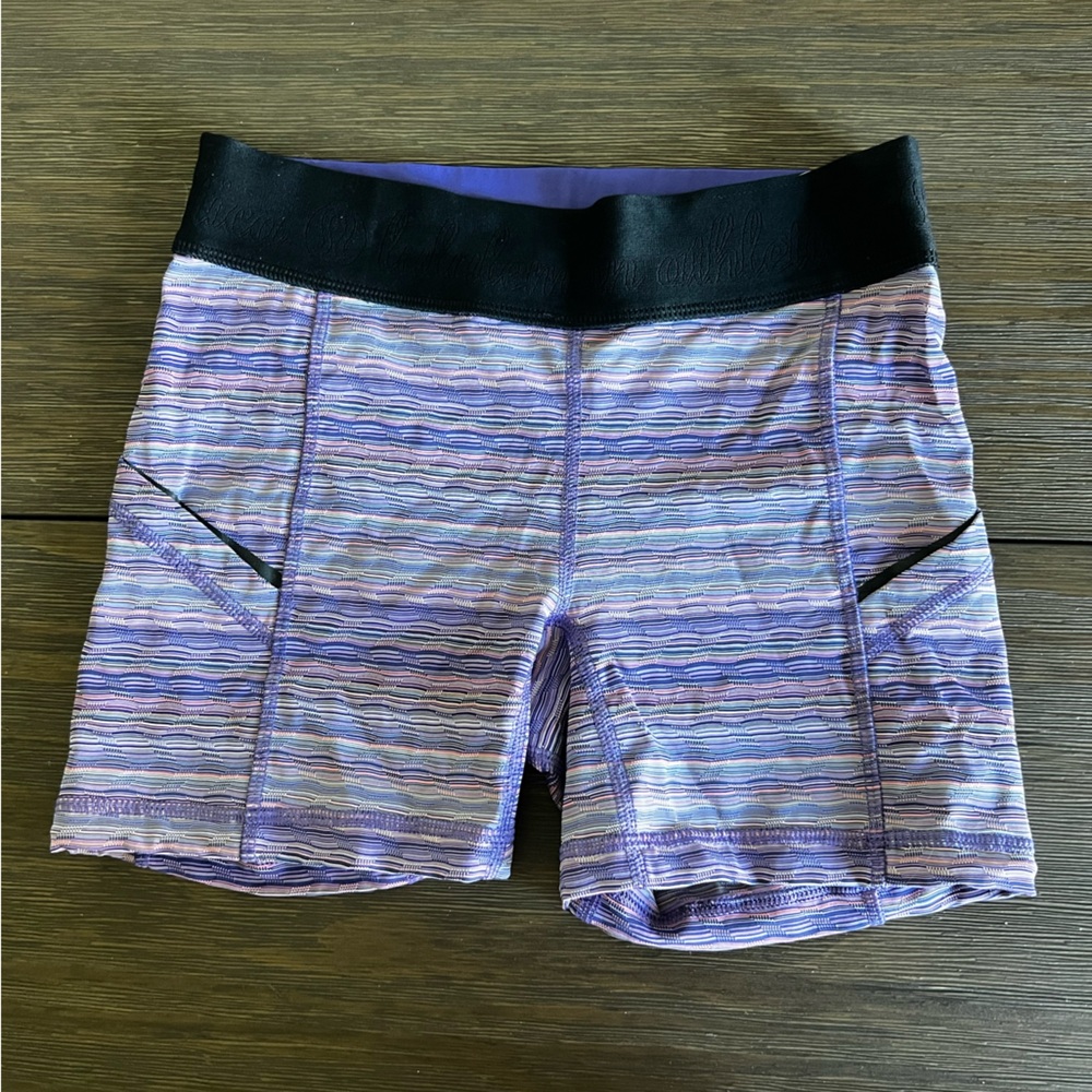 Lululemon Athletica Purple and Black Athletic Shorts